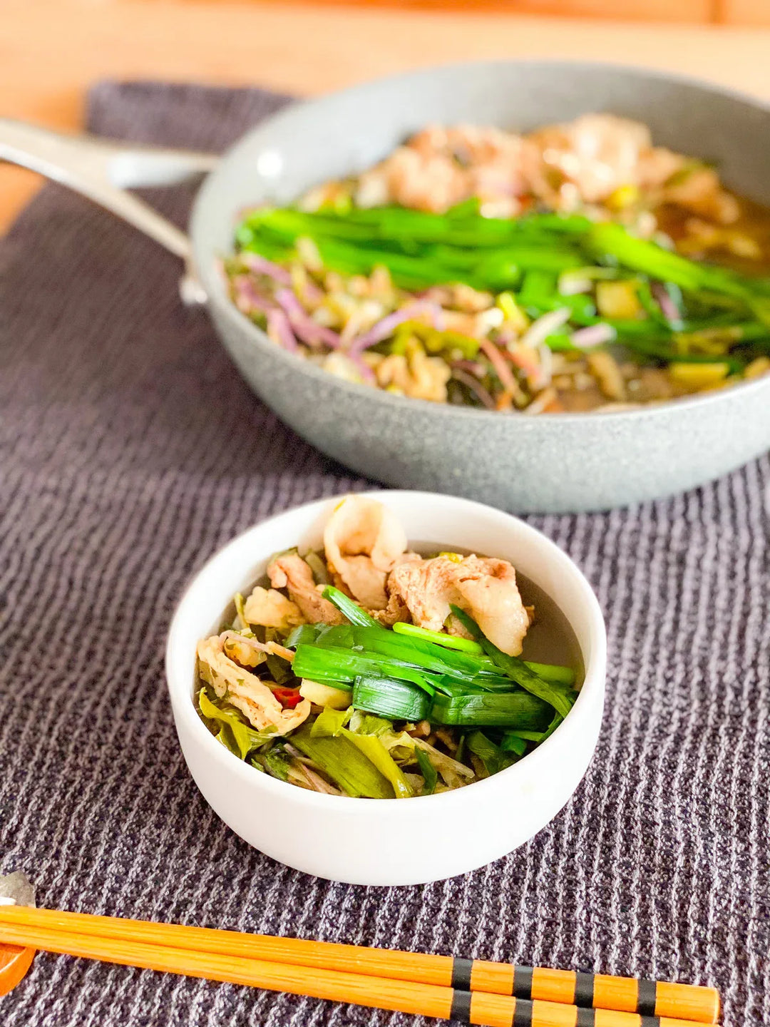 フライパンでつくる乾燥野菜の簡単鍋