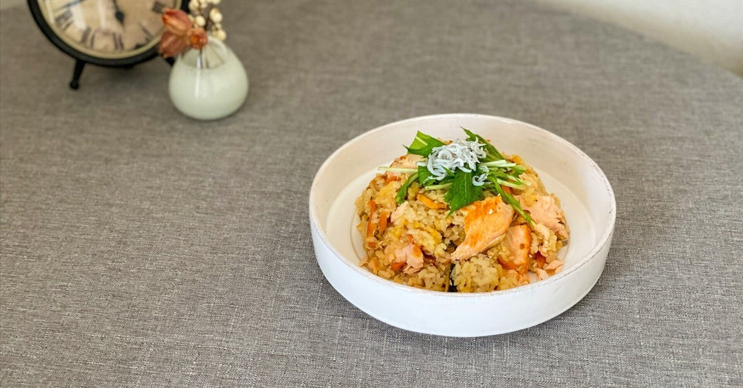 乾燥かぼちゃと鮭の秋の実りご飯｜季節を味わう薬膳ごはん