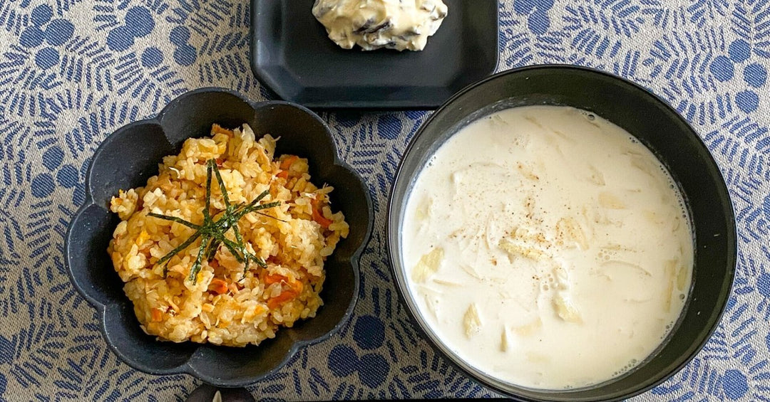 乾燥玉ねぎのレシピ 乾燥玉ねぎと大根の豆乳クリームスープ