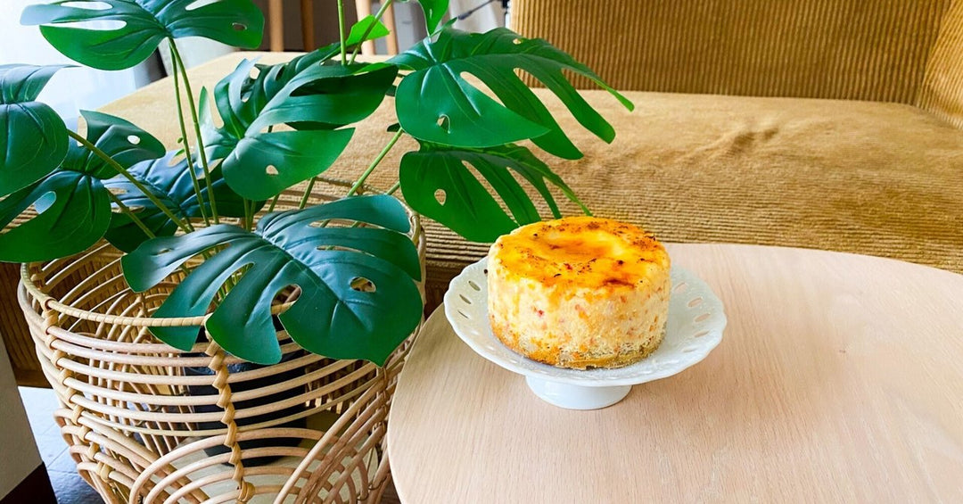 乾燥野菜のクレームブリュレチーズケーキ