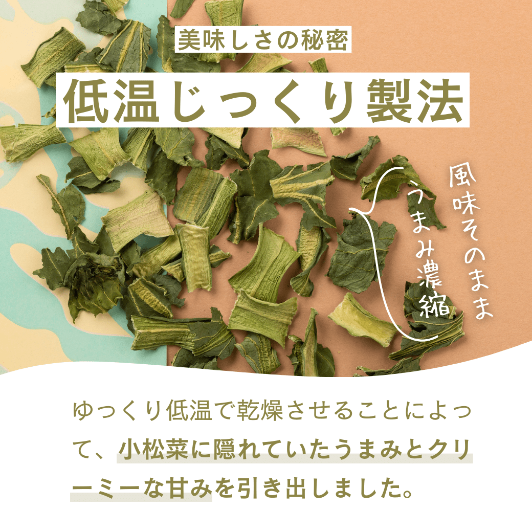 乾燥小松菜の製法